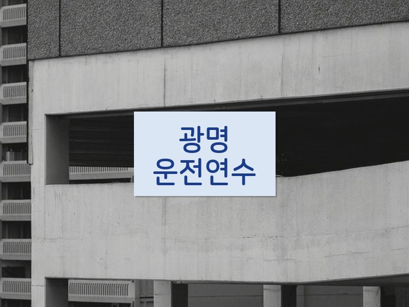 광명운전연수 후기