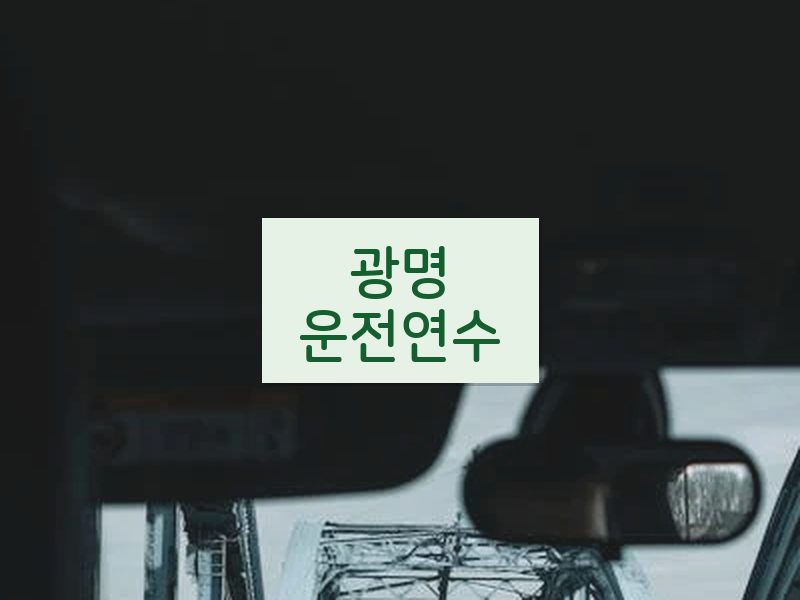 광명운전연수 후기