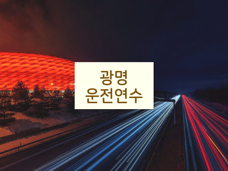 광명운전연수 후기