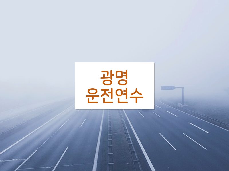 광명운전연수 후기