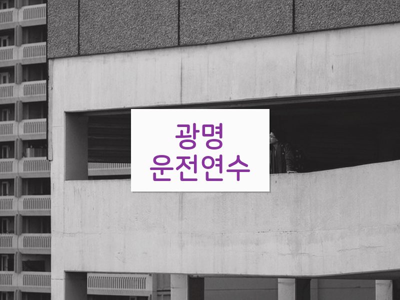 광명운전연수 후기