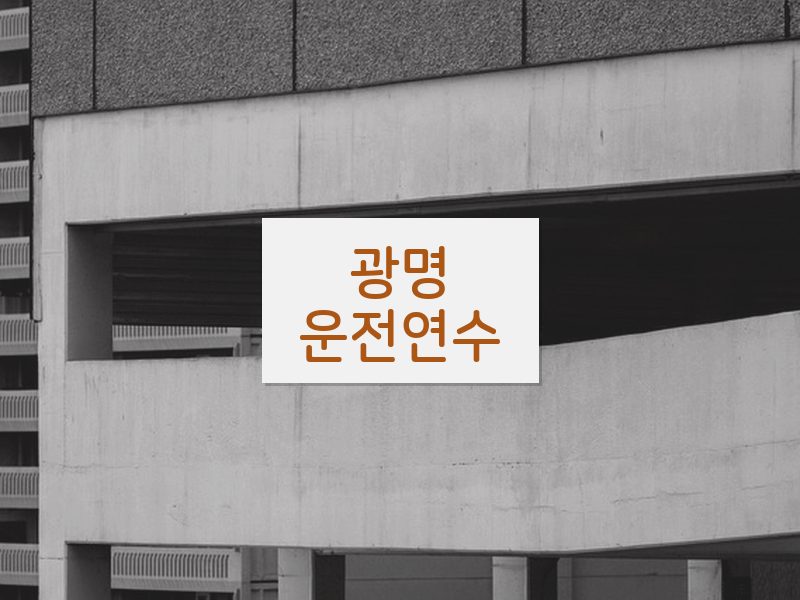 광명운전연수 후기