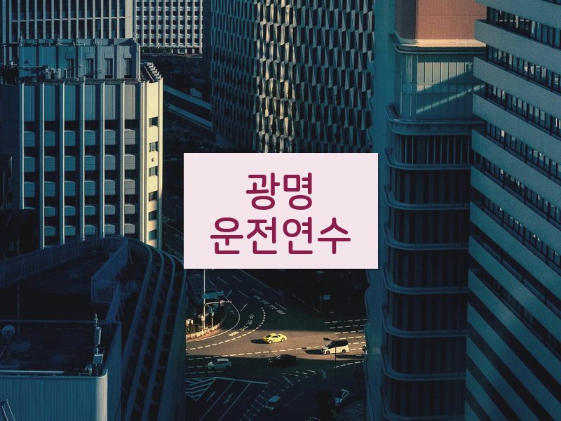 광명운전연수 후기