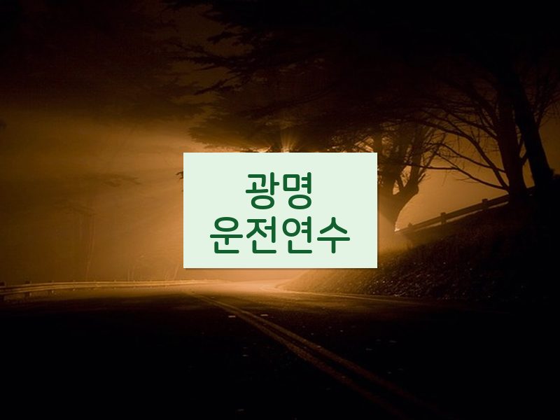 광명운전연수 후기
