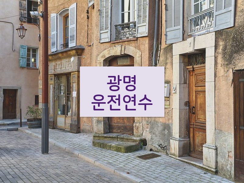 광명운전연수 후기