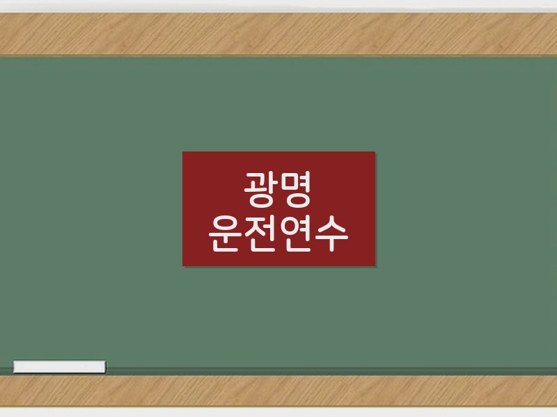 광명운전연수 후기