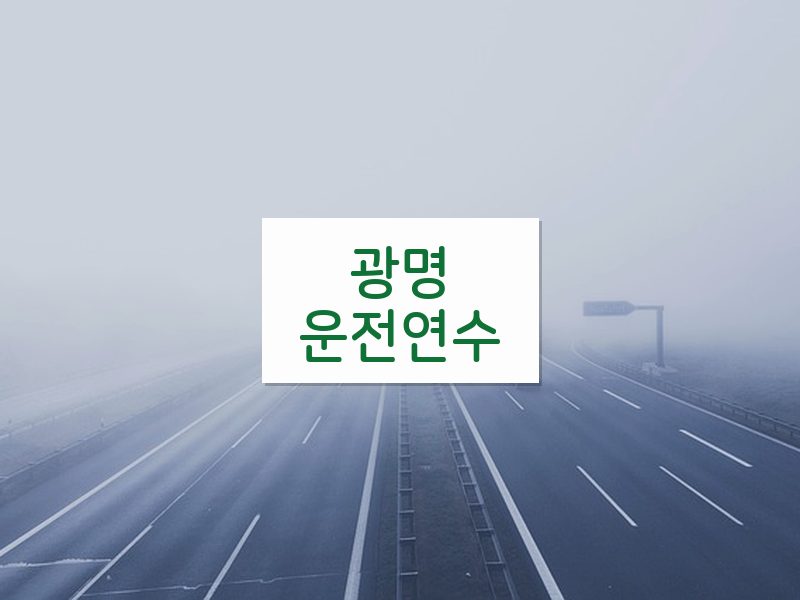 광명운전연수 후기