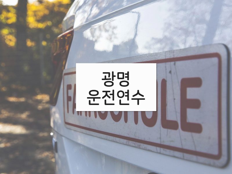 광명운전연수 후기
