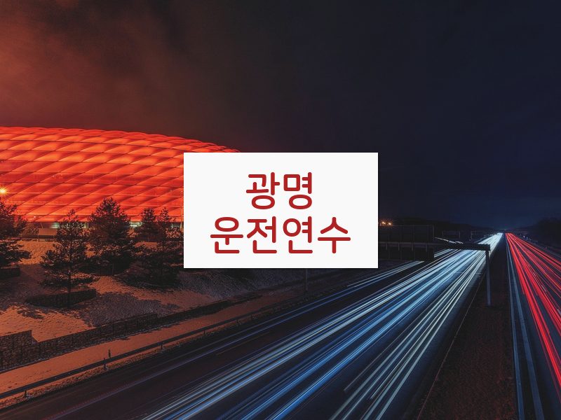 광명운전연수 후기