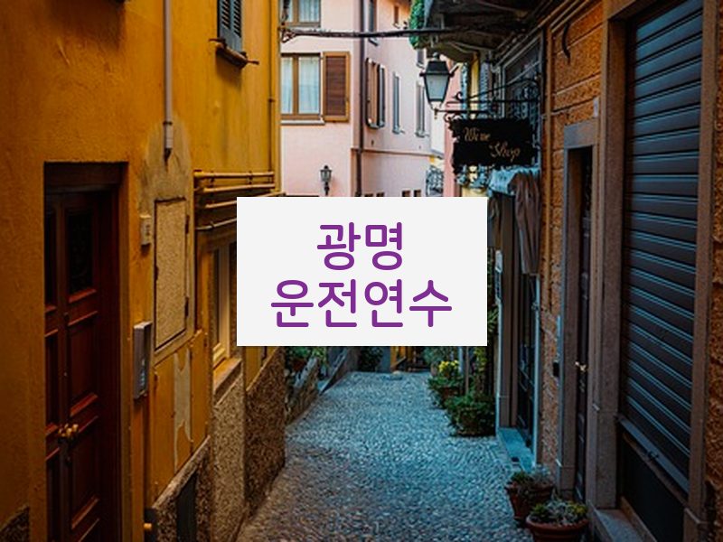 광명운전연수 후기