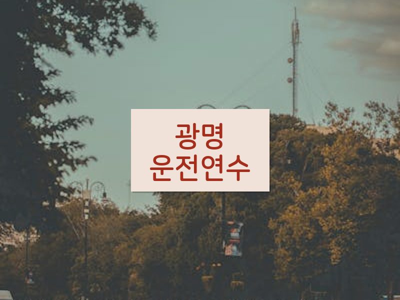 광명운전연수 후기
