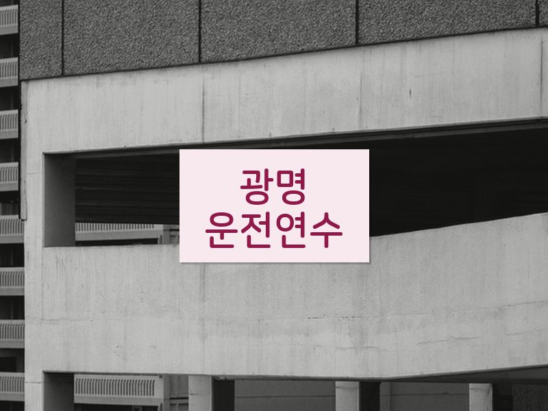광명운전연수 후기