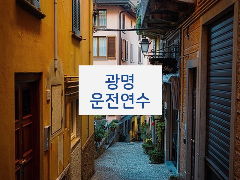 광명운전연수 후기