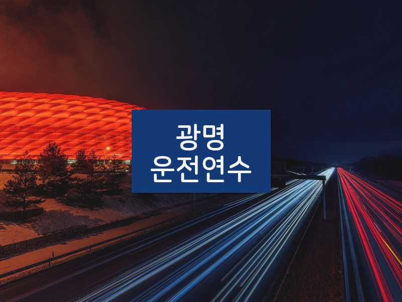 광명운전연수 후기