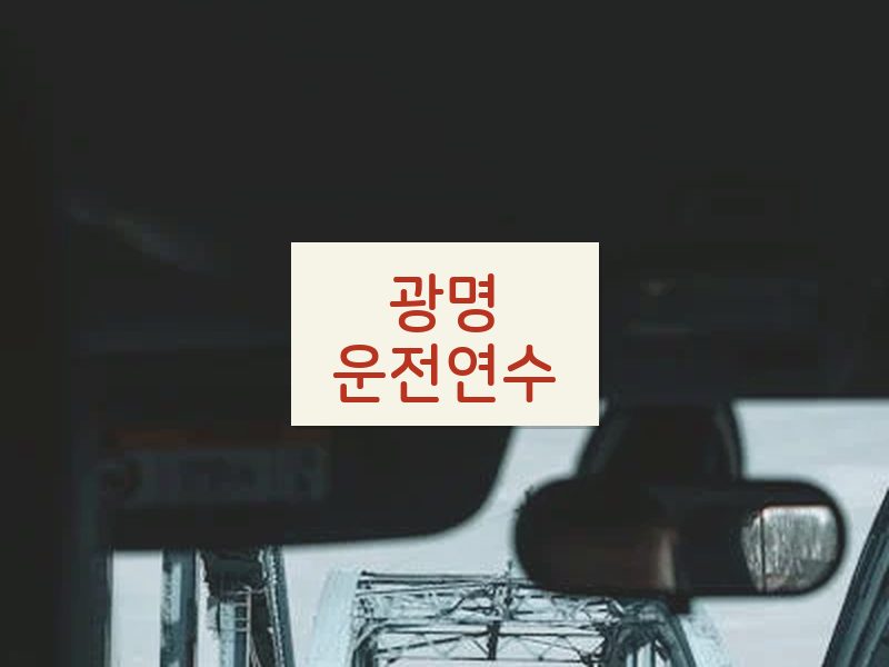 광명운전연수 후기