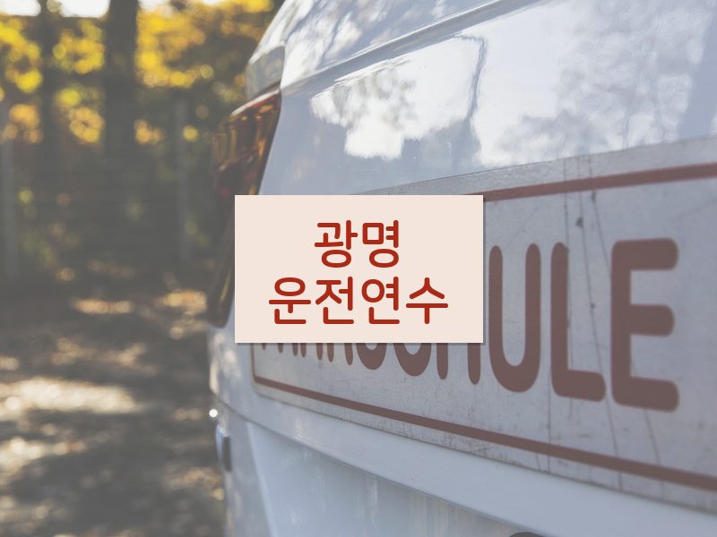 광명운전연수 후기
