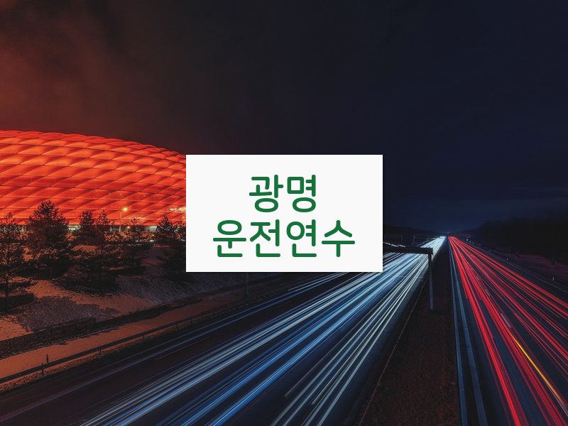 광명운전연수 후기