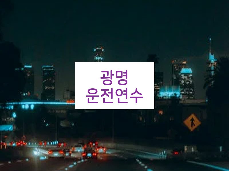 광명운전연수 후기