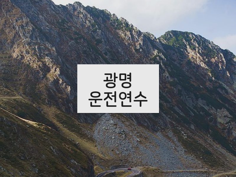 광명운전연수 후기