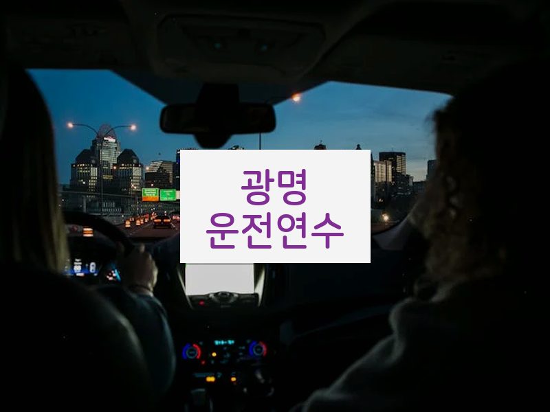 광명운전연수 후기
