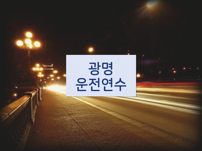 광명운전연수 후기