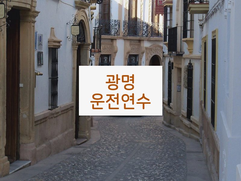 광명운전연수 후기