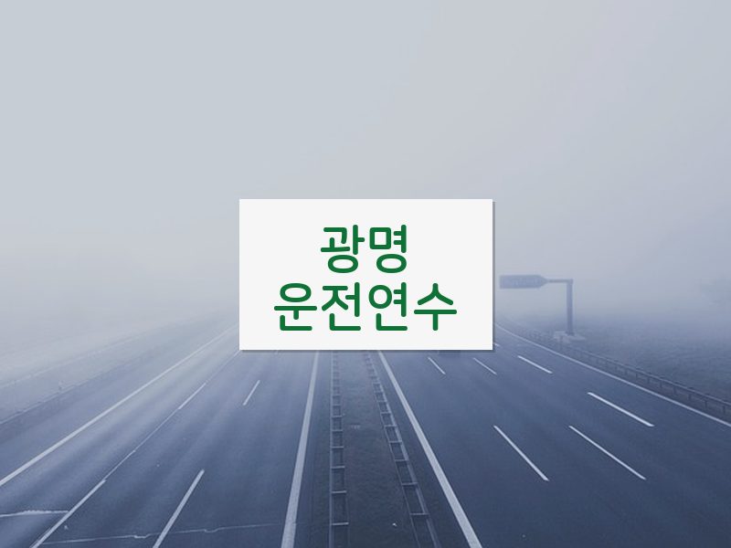광명운전연수 후기