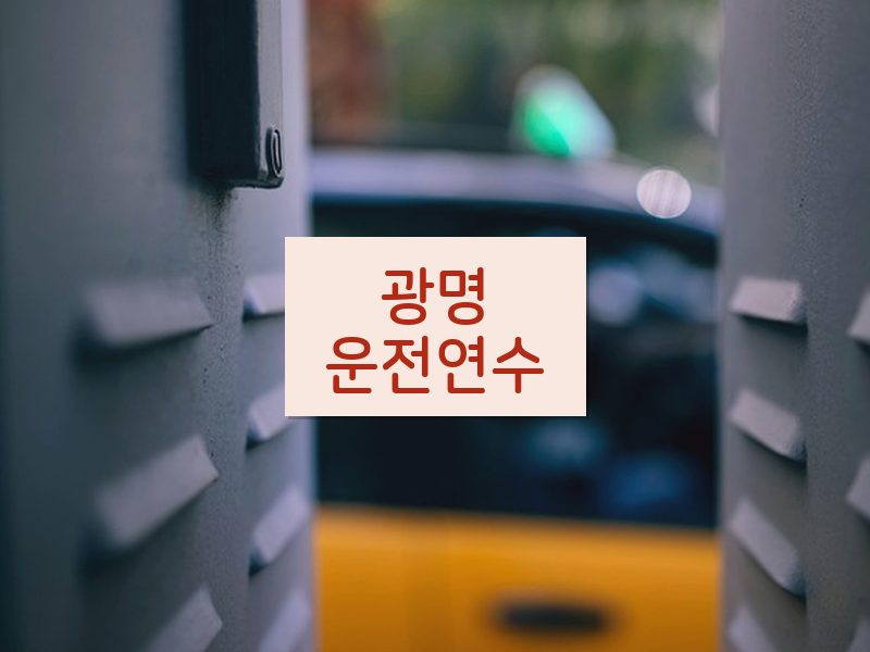 광명운전연수 후기