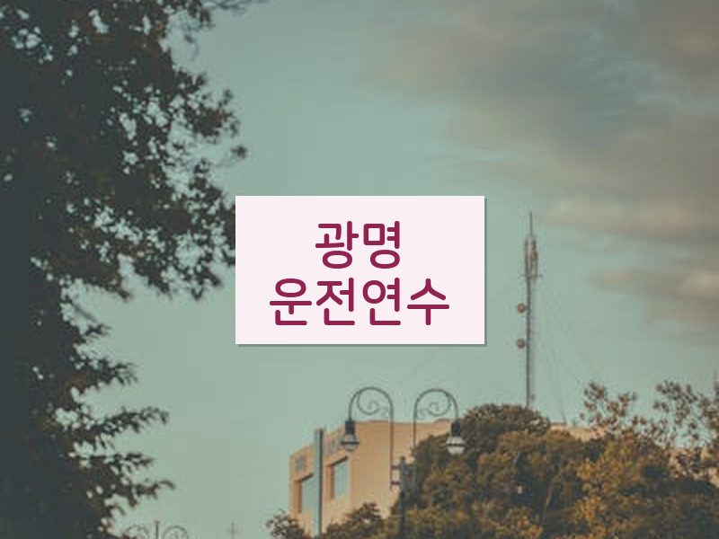 광명운전연수 후기