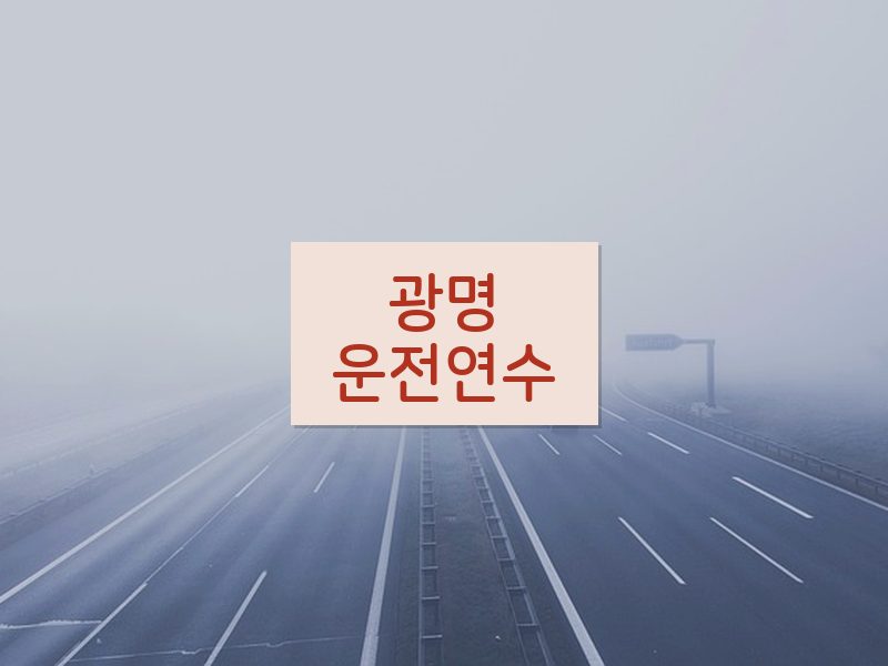 광명운전연수 후기