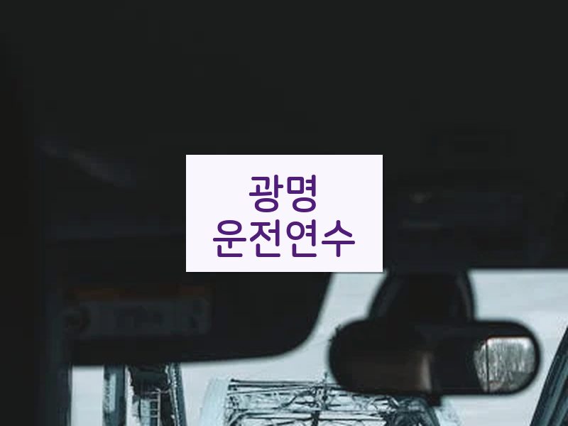 광명운전연수 후기