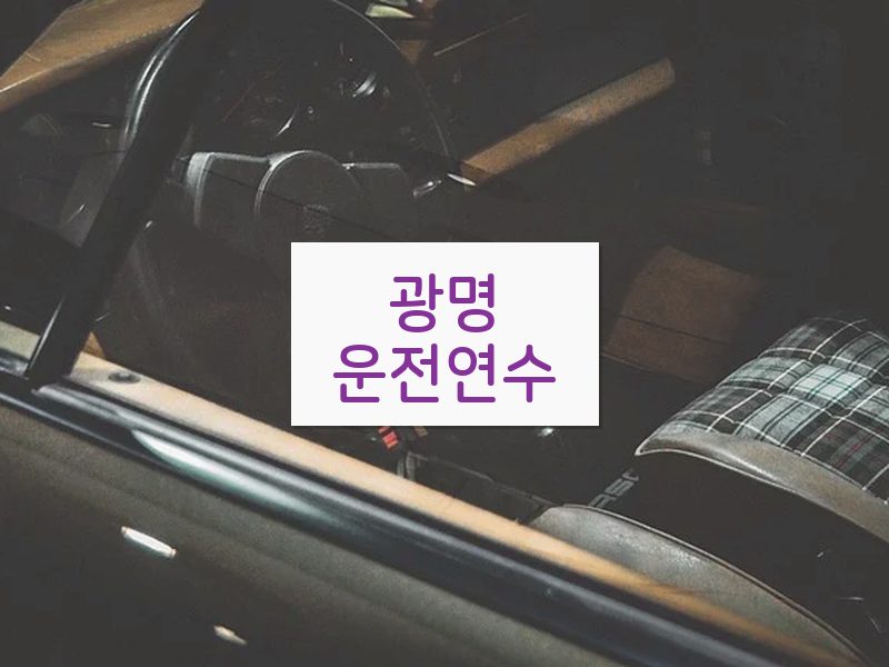 광명운전연수 후기