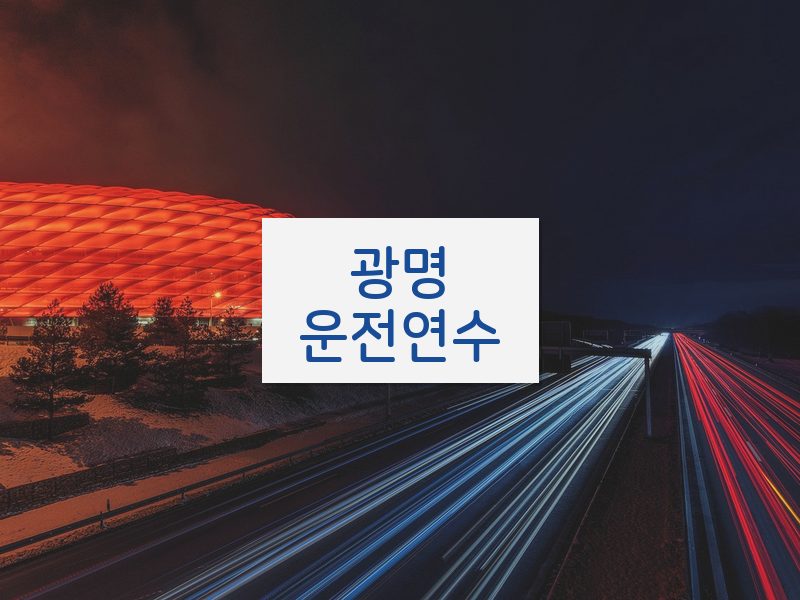 광명운전연수 후기