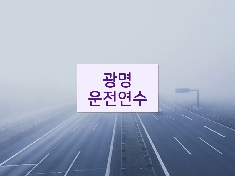 광명운전연수 후기