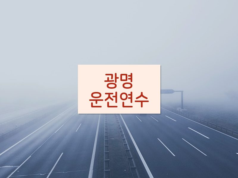 광명운전연수 후기