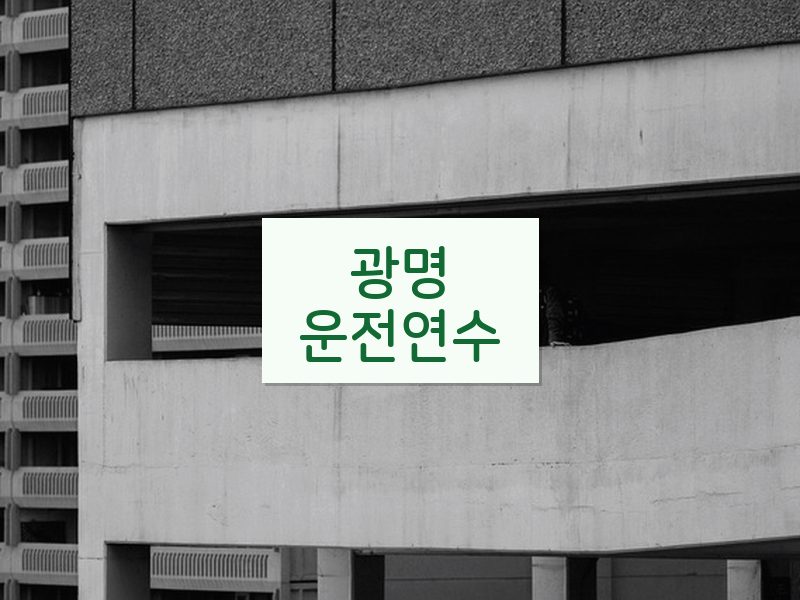 광명운전연수 후기