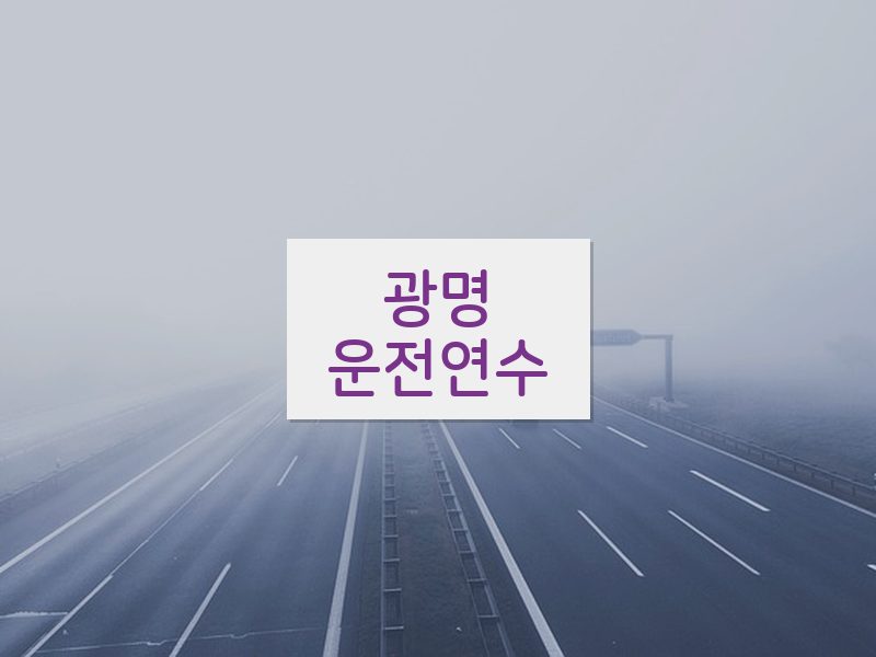 광명운전연수 후기