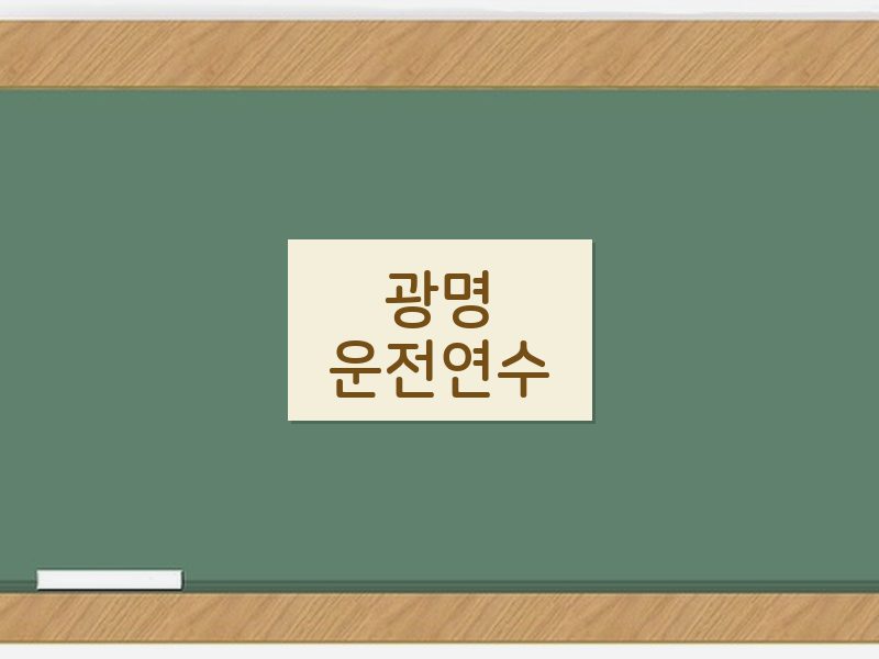 광명운전연수 후기