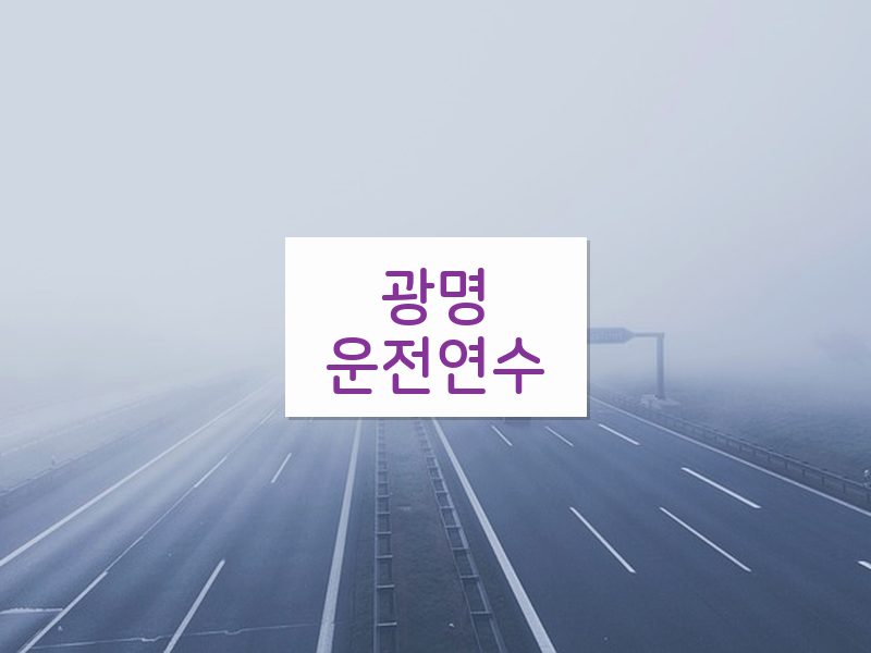 광명운전연수 후기