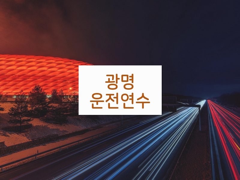 광명운전연수 후기