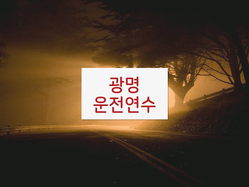 광명운전연수 후기