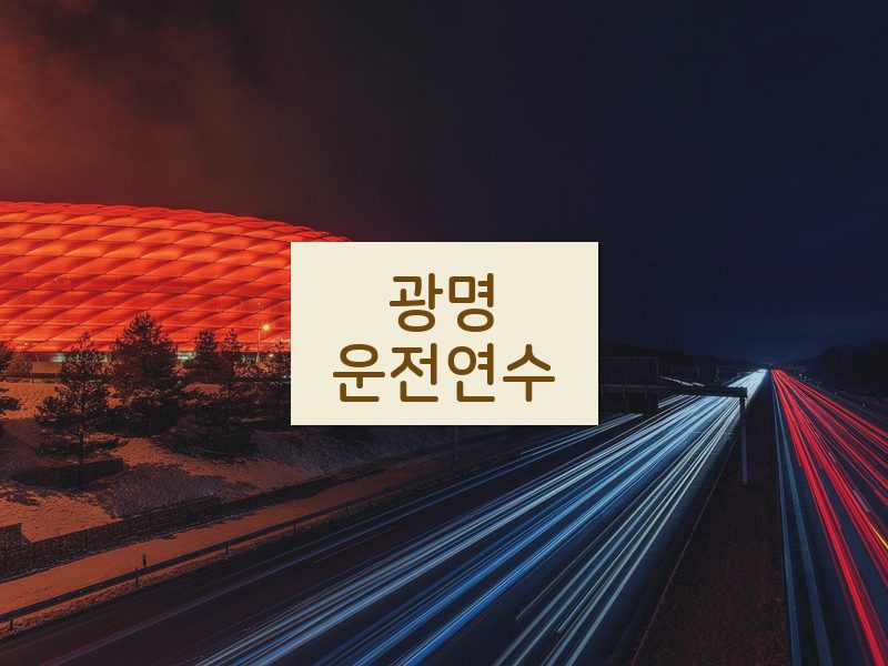 광명운전연수 후기