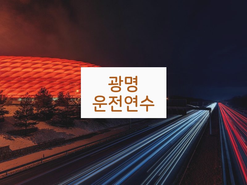 광명운전연수 후기