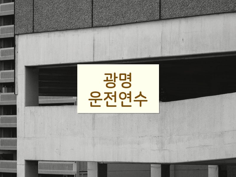 광명운전연수 후기
