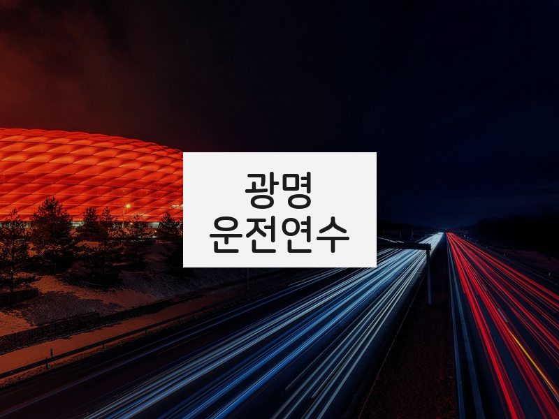 광명운전연수 후기
