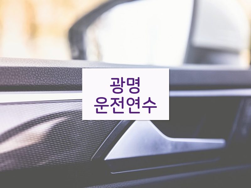 광명운전연수 후기