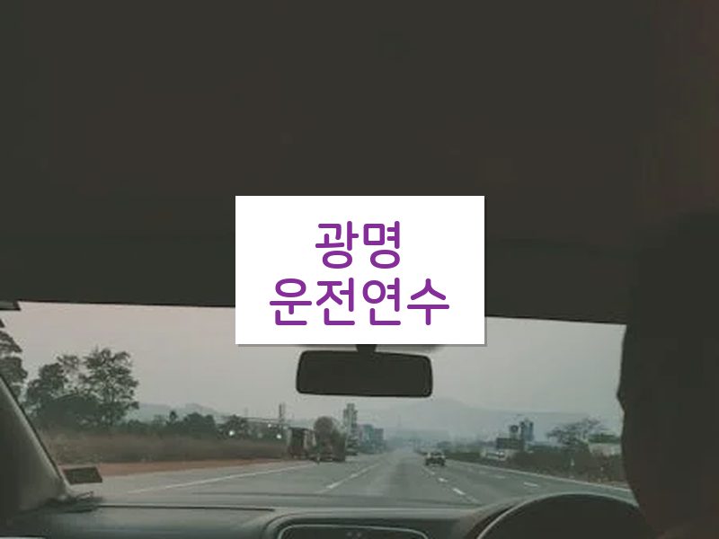 광명운전연수 후기