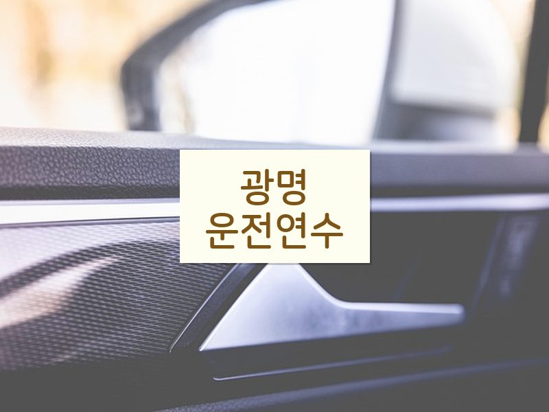 광명운전연수 후기