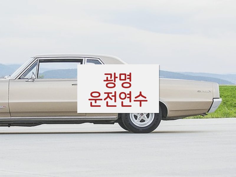 광명운전연수 후기