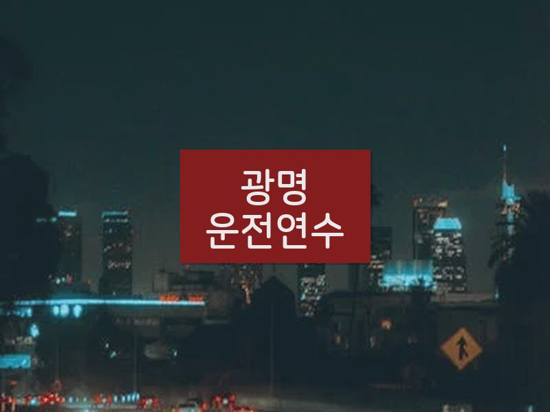 광명운전연수 후기